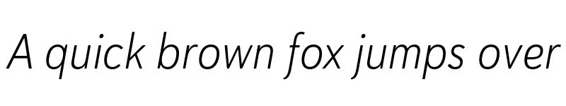 Preview of Haboro Soft Cond Light Italic font