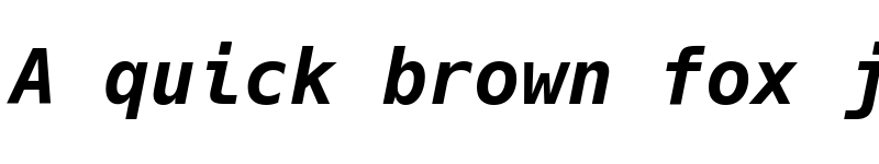 Preview of Hack Bold Italic font