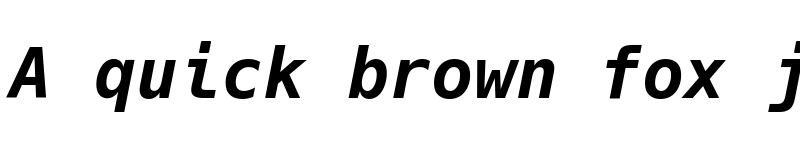 Preview of Hack BoldOblique font