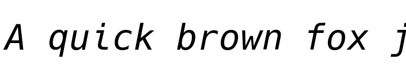 Preview of Hack RegularOblique font