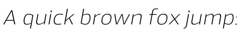 Preview of Hackman Trial ExtraLight Italic font