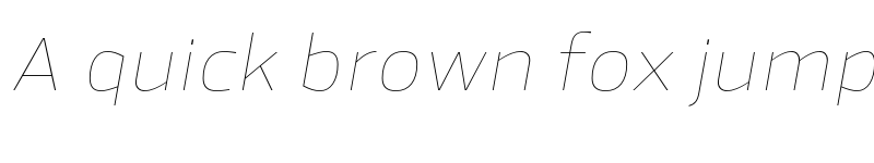 Preview of Hackman Trial Thin Italic font