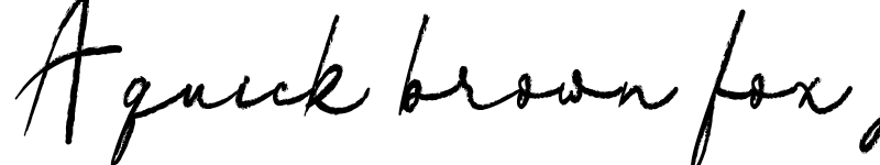 Preview of Hanbrush Regular font