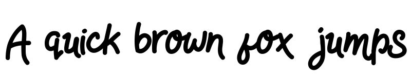 Preview of HandsDown Regular font