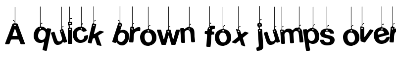 Preview of Hanging Letters Regular font