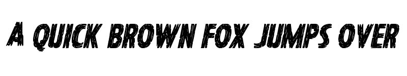 Preview of Hanging Tree Staggered Italic Italic font