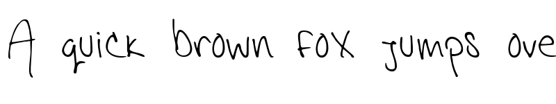 Preview of Hannahs Messy Handwriting Regular font