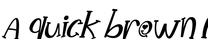 Preview of Happy Choco Italic font