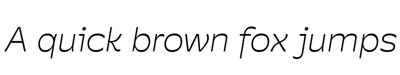 Preview of Hatch Sans Thin Italic font