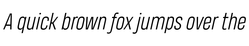 Preview of Heading Pro Trial Light Italic font