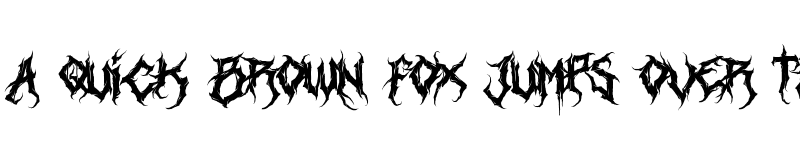 Preview of Heartless Regular font