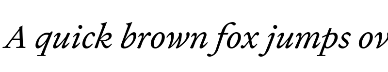 Preview of Heldane Text Italic font