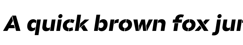 Preview of Helios Stencil Black Italic font