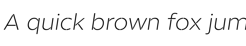 Preview of Helios Stencil Light Italic font