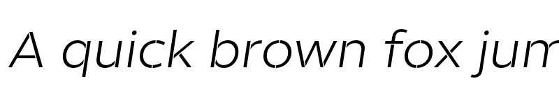 Preview of Helios Stencil Regular Italic font