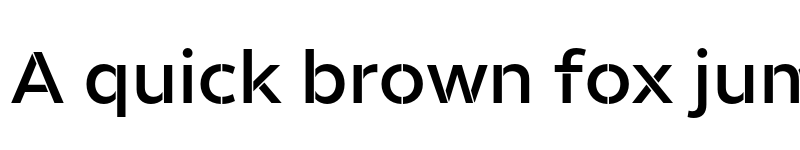 Preview of Helios Stencil Semi Bold font