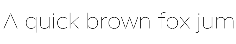 Preview of Helios Stencil Thin font