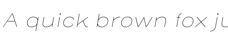 Preview of Henderson Sans Basic Thin Italic font