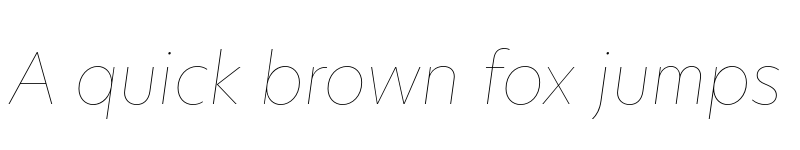 Preview of Hero New Hairline Italic font