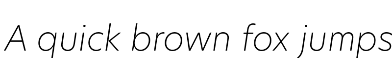 Preview of Hero New UltraLight Italic font