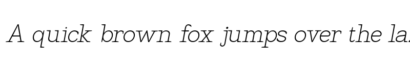 Preview of Hexi ExtraLight Oblique font
