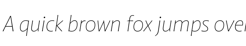 Preview of Highgate Hairline Italic font