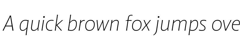 Preview of Highgate Thin Italic font