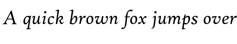 Preview of Hightower TextItalic font