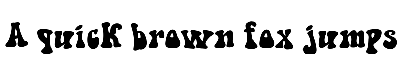 Preview of Hippie movement Regular font