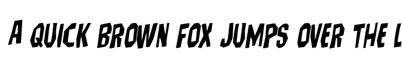 Preview of Hitchblock Staggered Rotalic Italic font