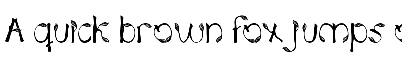 Preview of Hojas de plata Regular font
