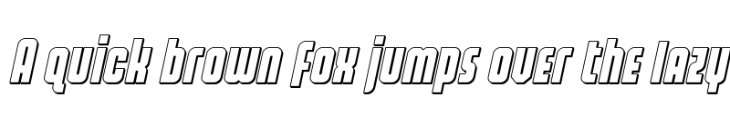 Preview of Homelander 3D Italic Regular font