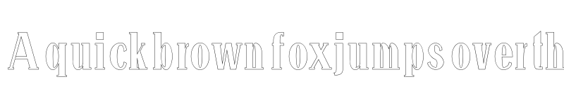 Preview of Hommer Outline font