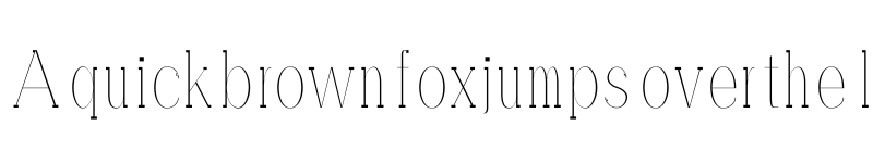 Preview of Hommer Thin font
