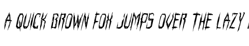 Preview of Horroroid Condensed Italic Condensed Italic font