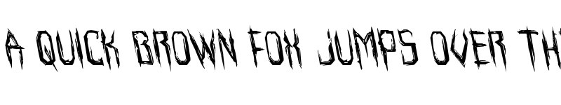 Preview of Horroroid Leftalic Italic font