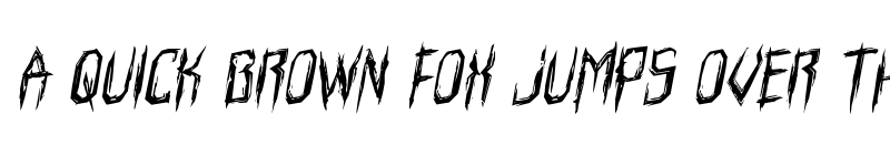 Preview of Horroroid Rotalic Italic font