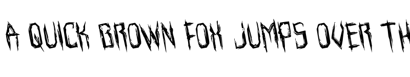 Preview of Horroroid Rotated Regular font