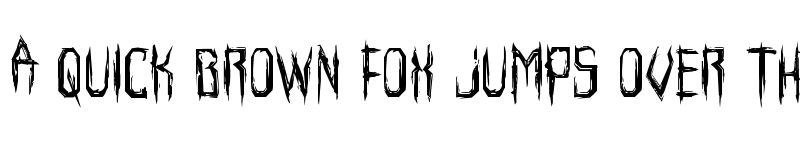 Preview of Horroroid Staggered Regular font