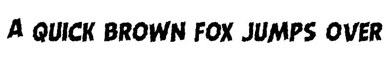 Preview of Horroween Staggered Rotalic Italic font