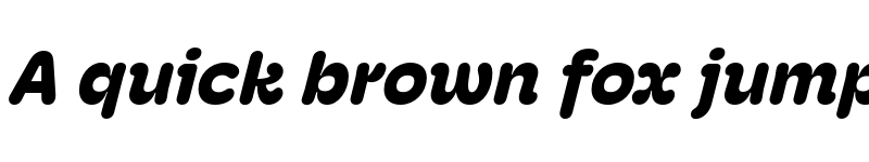 Preview of Hoss Round Black Italic font