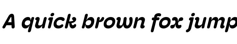 Preview of Hoss Round Bold Italic font