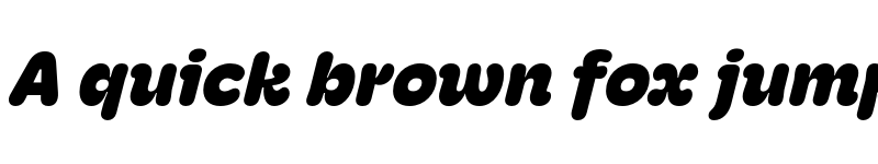 Preview of Hoss Round Heavy Italic font