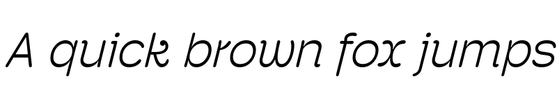 Preview of Hoss Round Light Italic font