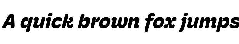 Preview of Hoss Round Narrow Black Italic font