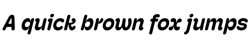 Preview of Hoss Round Narrow Bold Italic font