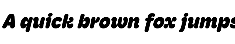 Preview of Hoss Round Narrow Heavy Italic font