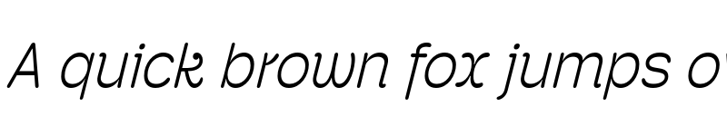 Preview of Hoss Round Narrow Light Italic font
