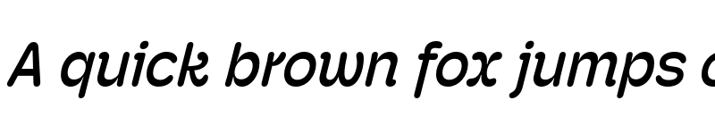 Preview of Hoss Round Narrow Medium Italic font