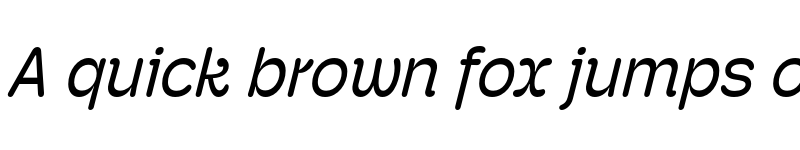 Preview of Hoss Round Narrow Regular Italic font